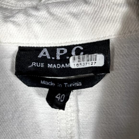 APC Combinaison Hills Romper Denim Off-White Zip Short Sleeve Sz 40 / 4 US - Picture 8 of 11